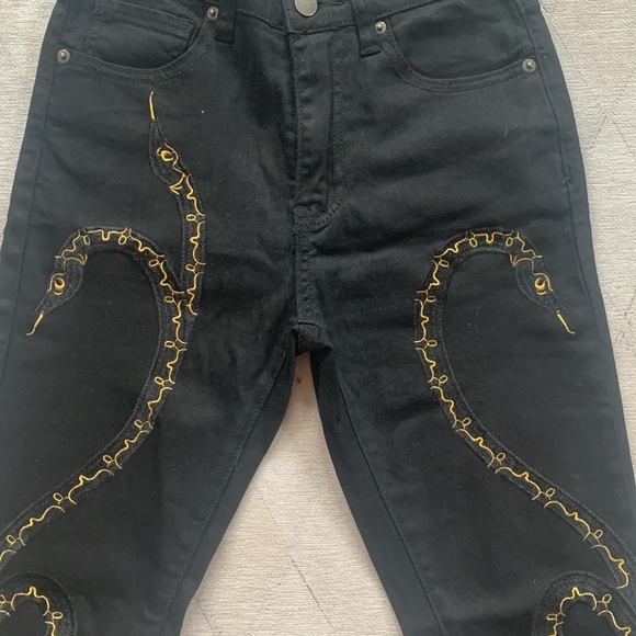 Verameat snake and bordered black skinny jeans high waist nasty woman - Picture 2 of 7